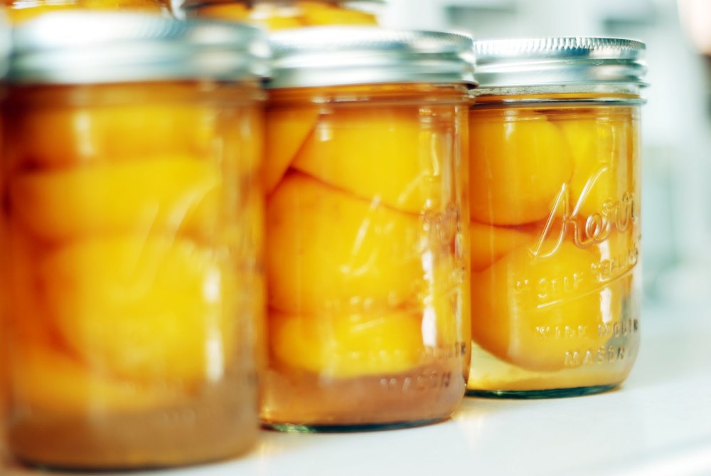 canned peaches
